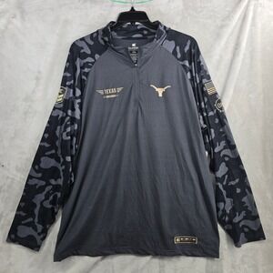 Texas Longhorns XXL 1/4 Zip black Camo Athletic Long‎ Sleeve shirt jacket